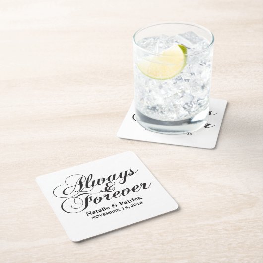 エボニー常時&フォーエバー結婚ズ紙コースター スクエアペーパーコースター (インサイチュ)