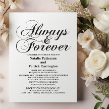 エボニー常時&永遠の結婚式の招待