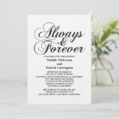 エボニー常時&永遠の結婚式の招待 招待状 (スタンド正面)