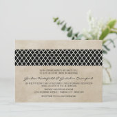 エボニー素朴クローバーウェディング招待 招待状 (スタンド正面)