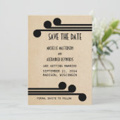 エボニー デコチック セイブ・ザ・デート 招待状 (スタンド正面)