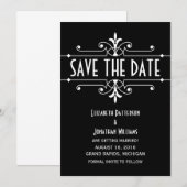 エボニー ファンシー オーナメント 保存日招待状 招待状 (正面/裏面)