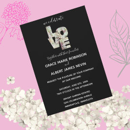 エボニー ヴァニラ イチゴ ハイドランジア 結婚式招待状