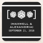 エボニーD20サイコロゲーマー紙コースター スクエアペーパーコースター (正面)