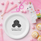 エボニーD20サイコロ結婚の紙プレート ペーパープレート (パーティー)