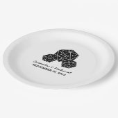 エボニーD20サイコロ結婚の紙プレート ペーパープレート (アングル)