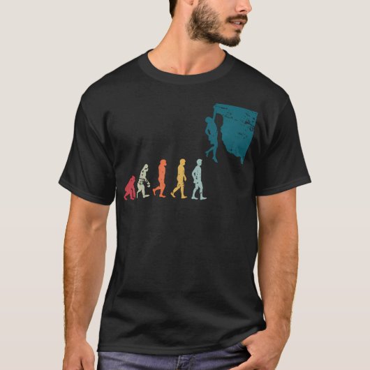エボリューション クライマー 山々 アルプス 登山 Tシャツ (正面)