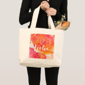 エボルブ 抽象 水彩画 モダン アート ラージトートバッグ (正面(商品))