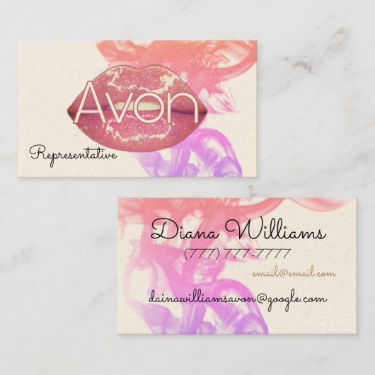 エボンの唇の美パーソナライズされた学 名刺 (正面/裏面)
