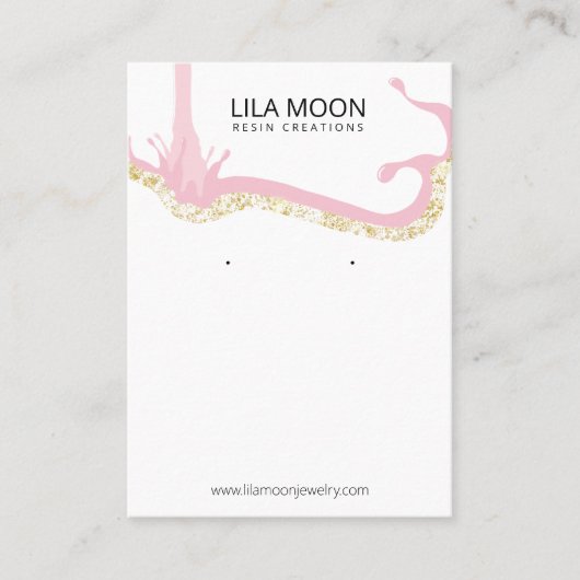 エポキシ樹脂イヤリングカード 名刺 (正面)