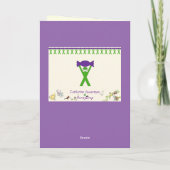 エマさん，名前を付けカラフルたかわいいベビーヤギの動物アート カード (裏面)