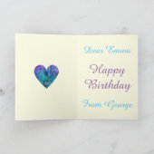 エマさん，名前を付けカラフルたかわいいベビーヤギの動物アート カード (内部)