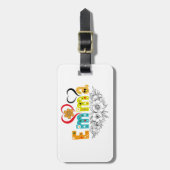 エマというカスタム女性のエマ名の ラゲッジタグ (正面縦)