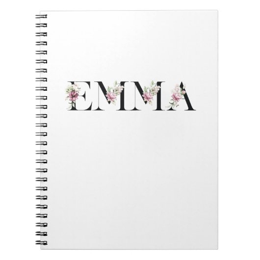 エマという名前。メス名。 ノートブック (正面)