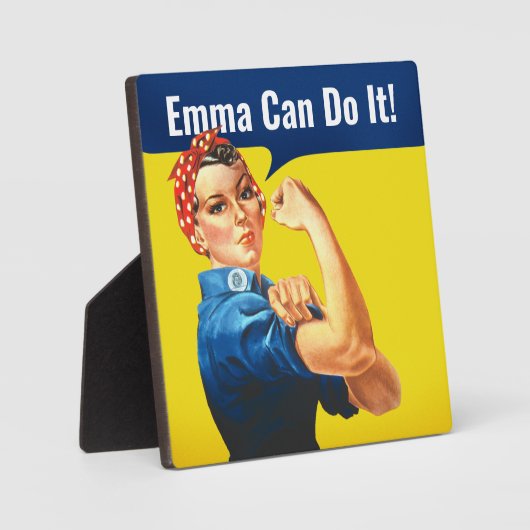 「エマなら出来るやる気を起こさせる」とリベッターをロージーは言った。 フォトプラーク (正面)