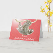 エマのあなたの誕生日の大きい抱擁。 怠惰カード カード (黄色い花)