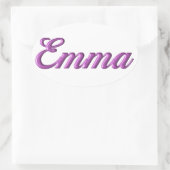 エマのシール名 楕円形シール (バッグ)