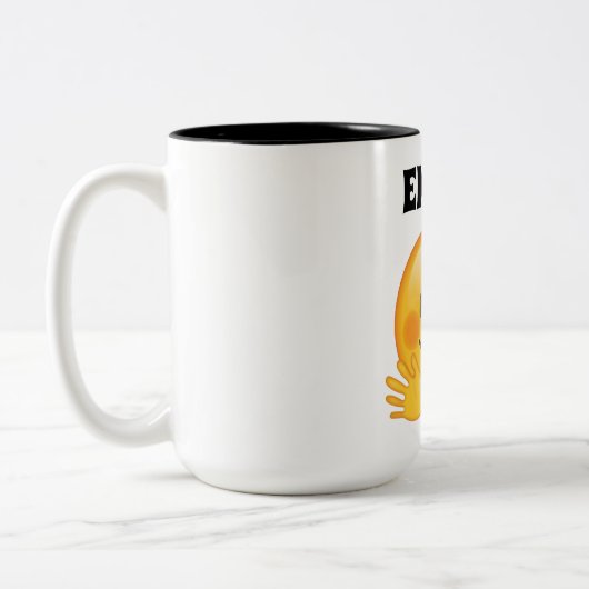 エマのパーソナライズなemojiのコーヒー・マグ ツートーンマグカップ (左)