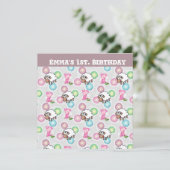 エマの誕生日招待状カード 招待状 (スタンド正面)