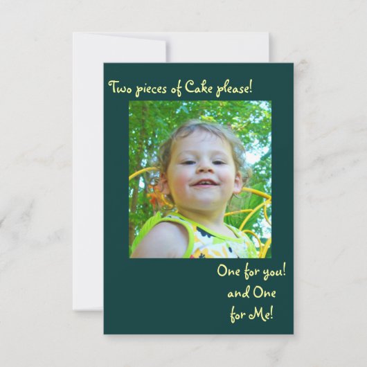 エマの2歳の誕生日パーティーの招待状 #2 招待状 (正面)