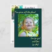 エマの2歳の誕生日パーティーの招待状 #2 招待状 (正面/裏面)