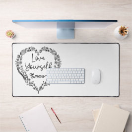 エマを愛して。お前の名前だ。名前をカスタムする デスクマット