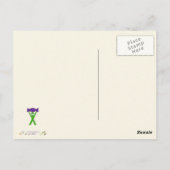 エマアッドネームカラフルグリーンヤギかわいい動物アート ポストカード (裏面)