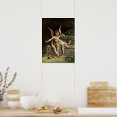 エマイルムニールツーキューピッド姿がベンチに座る ポスター (キッチン)