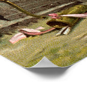 エマイルムニールツーキューピッド姿がベンチに座る ポスター (角)