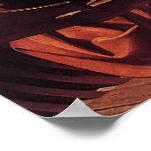 エマウスでのカラヴァッジョ晩餐 ポスター (角)