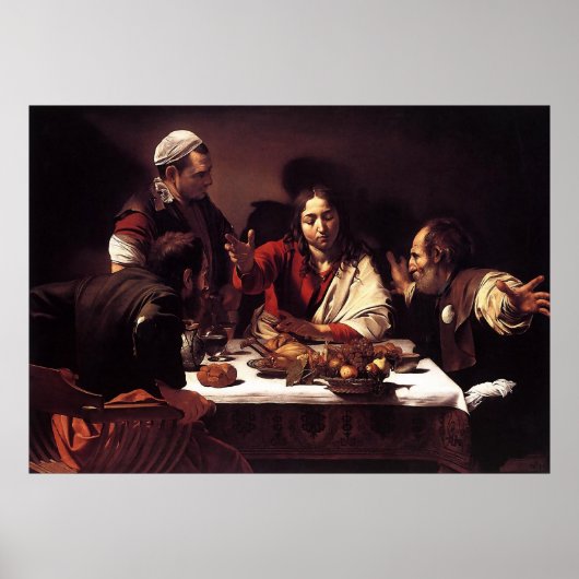 エマウスでのカラヴァッジョ晩餐 ポスター (正面)