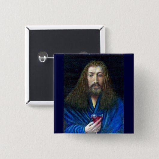 エマウスの聖母イエス・キリスト 缶バッジ (正面&裏面)