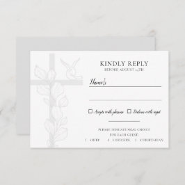 エマエレガントクロス&ドヴの結婚食事の選択 出欠カード