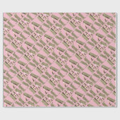 エマエレガントゴールデングリッタールックタイポグラフィ名 ラッピングペーパー (フラット)