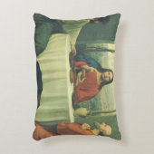 エマオでの晩餐 - イエス・キリストとの夕食 アクセントクッション (正面(垂直))