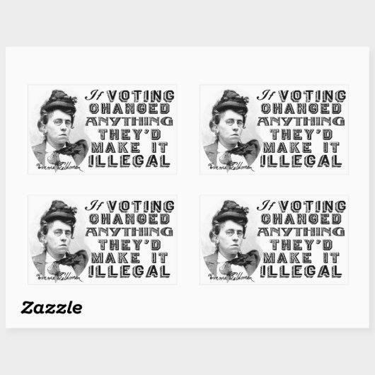 エマゴールドマン投票引用文ステッカー 長方形シール (シート)