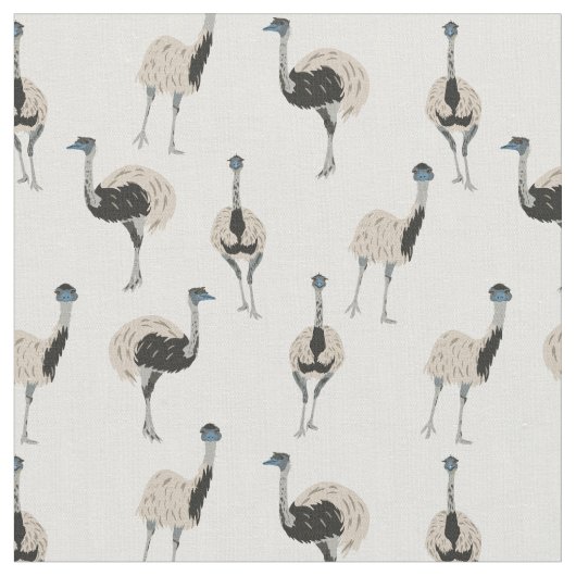 エマスの鳥好パターン(の模様が)あるき ファブリック (クローズアップ)