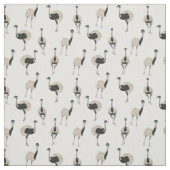 エマスの鳥好パターン（の模様が）あるき ファブリック (見本)