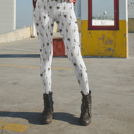 エマスの鳥好パターン（の模様が）あるき レギンス