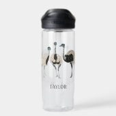 エマスの鳥好パーソナライズされたき ウォーターボトル (背面)