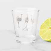 エマスの鳥好パーソナライズされたき ショットグラス (裏面)