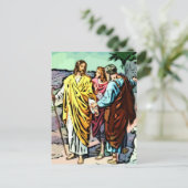 エマスへの道に迷っているイエス ポストカード (スタンド正面)