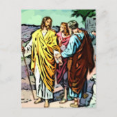 エマスへの道に迷っているイエス ポストカード (正面)