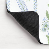 エマストライプコーンフラワーブルーと緑マウスパッド マウスパッド (コーナー)