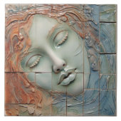 エマセージ抽象芸術スクエアコレクションフェイクレリーフ、 浮き彫り タイル (正面)