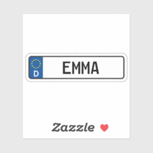 エマドイツカーライセンスプレート シール