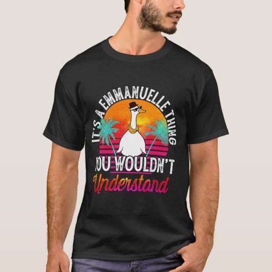 エマニュエルの事を理解できない Tシャツ (正面)