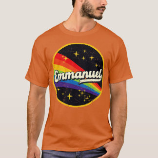 エマニュエルレインボーイン宇宙ヴィンテージGrungeStyle Tシャツ