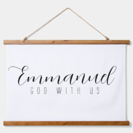 エマニュエル神と私たちウッドぶら下がったのタペストリー 吊り下げ型タペストリー