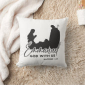 エマニュエル神と私たち出生クリスマス クッション (ブランケット)